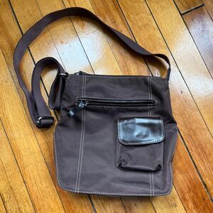 Nine & Co Bag Women's Brown Nylon Y2K Vintage 90s